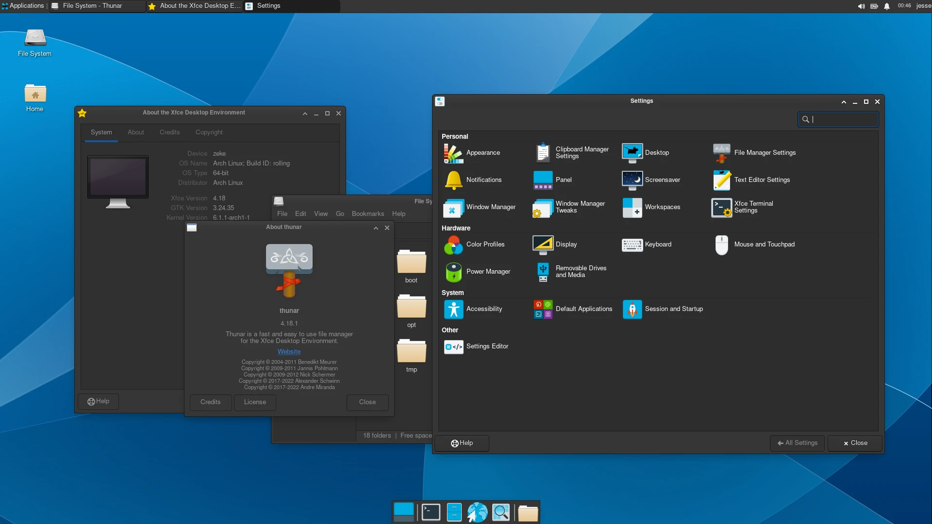 Capture de Arch Linux
