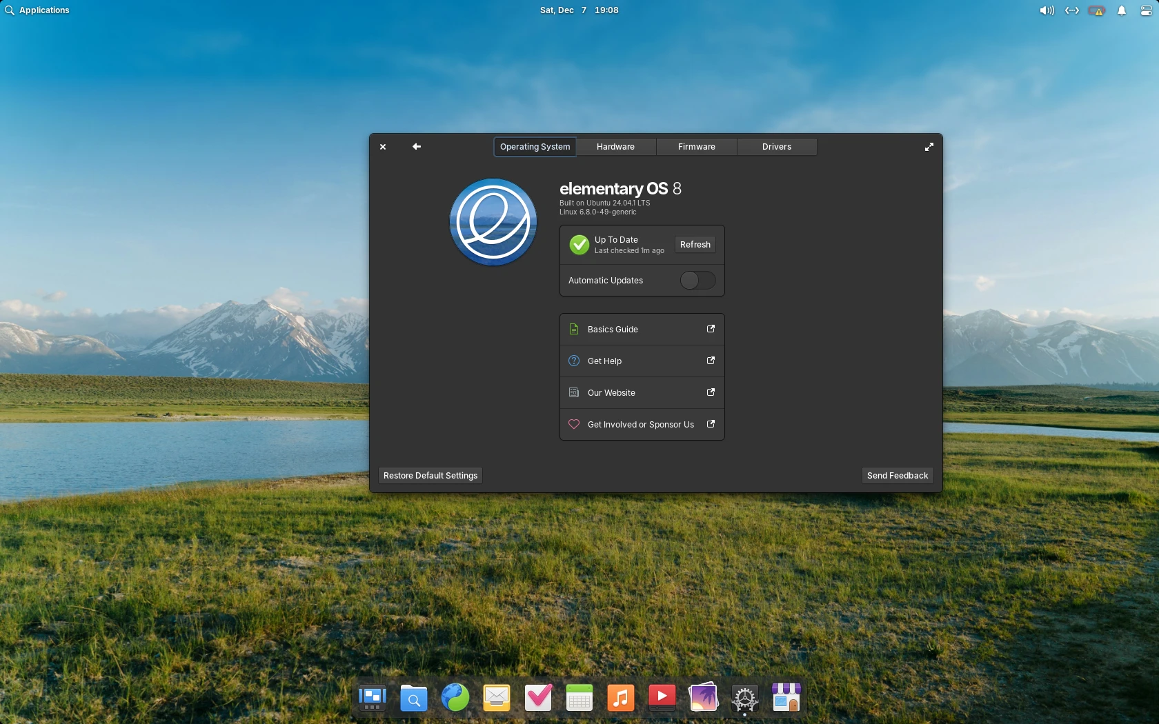 Capture de elementary OS