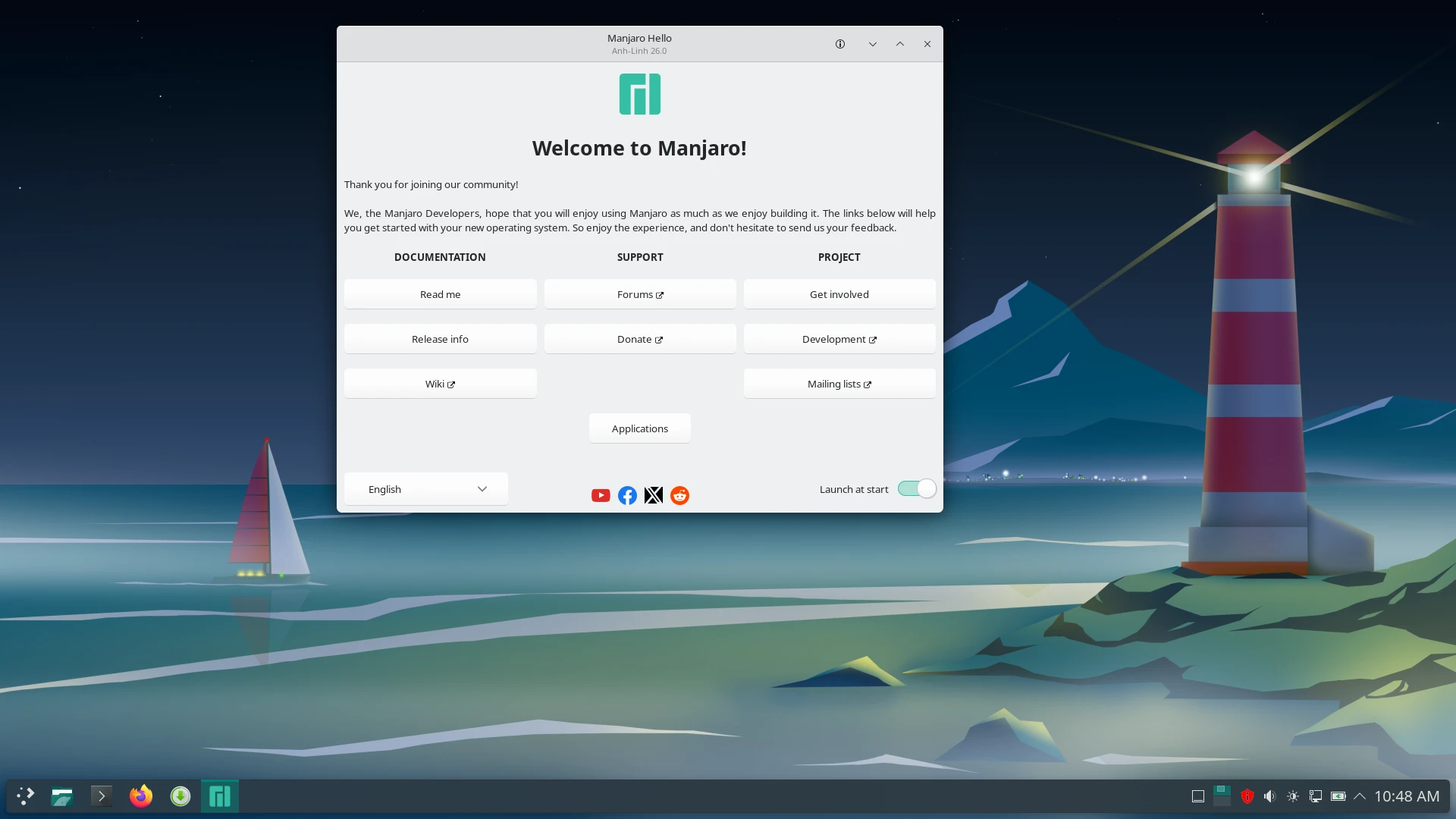 Capture de Manjaro Linux